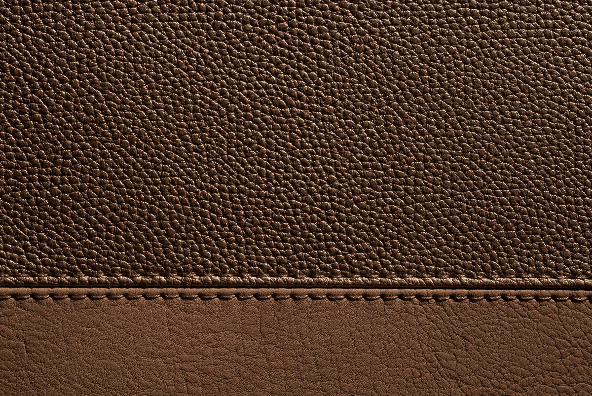 Full grain leather with stitching