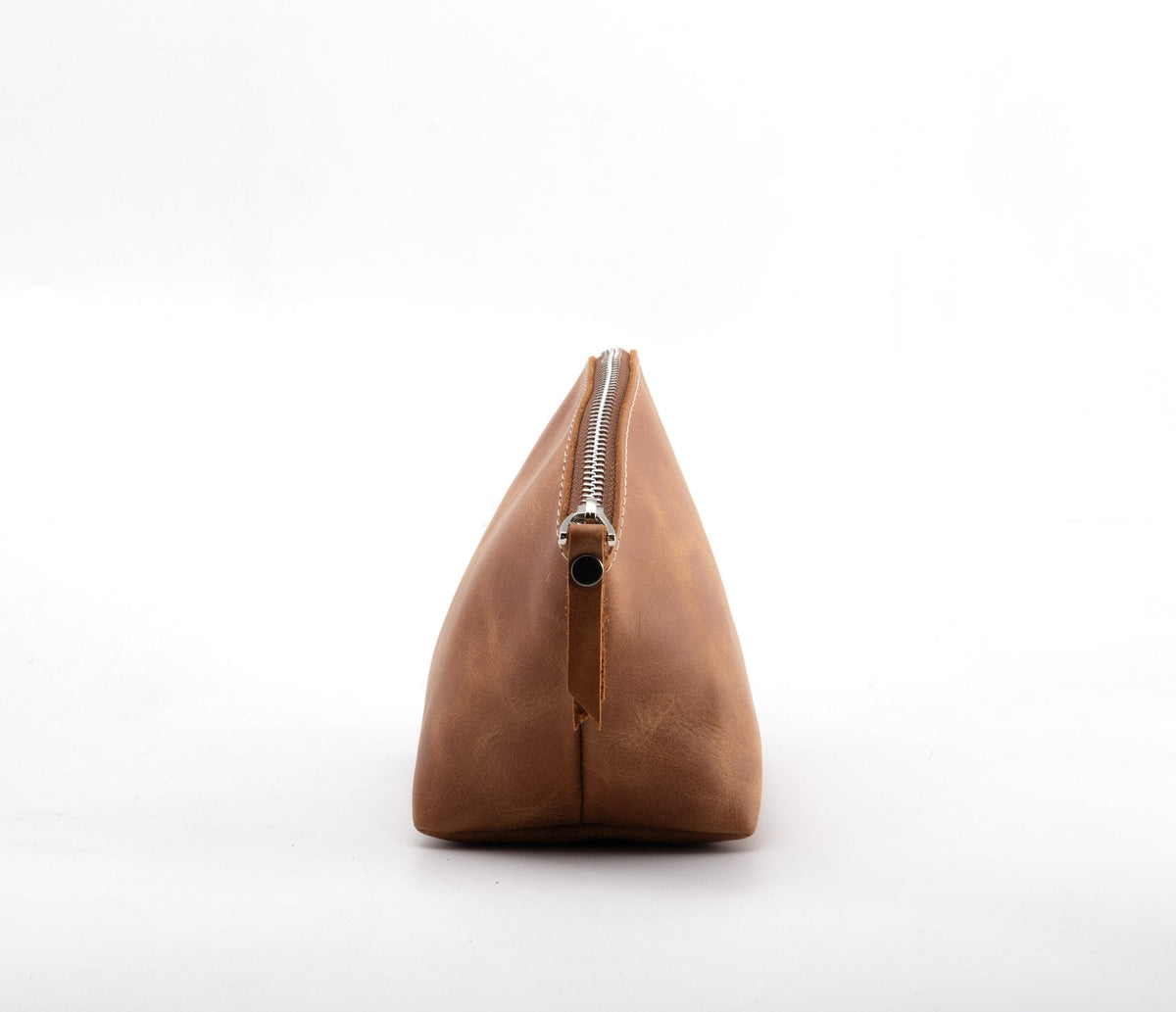 Whiskey makeup bag side view