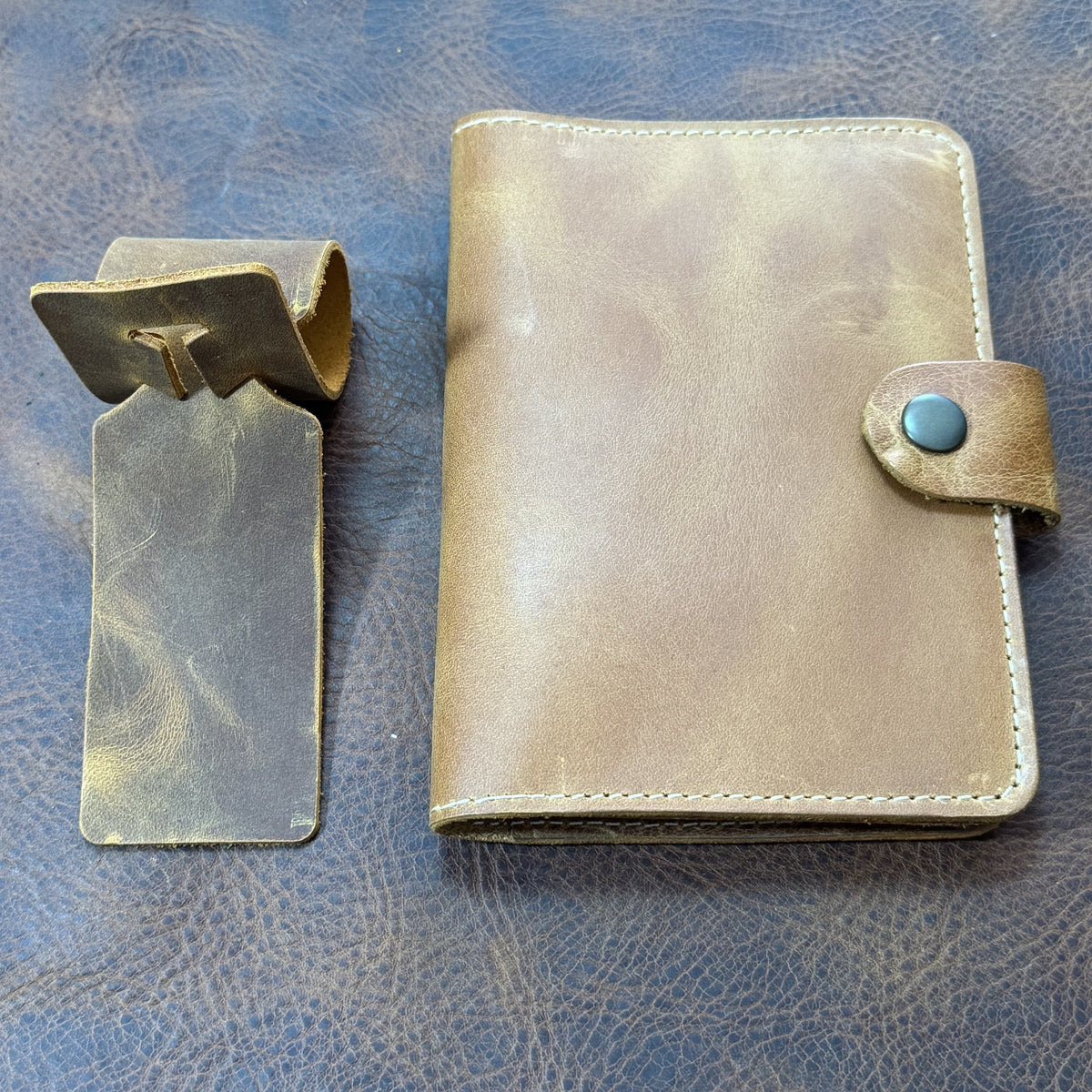 Whiskey passport holder open